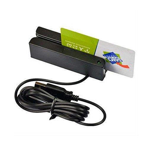 Deftun USB 3-Track Magnetic Stripe Credit Card Reader Magstripe Scanner Swipe