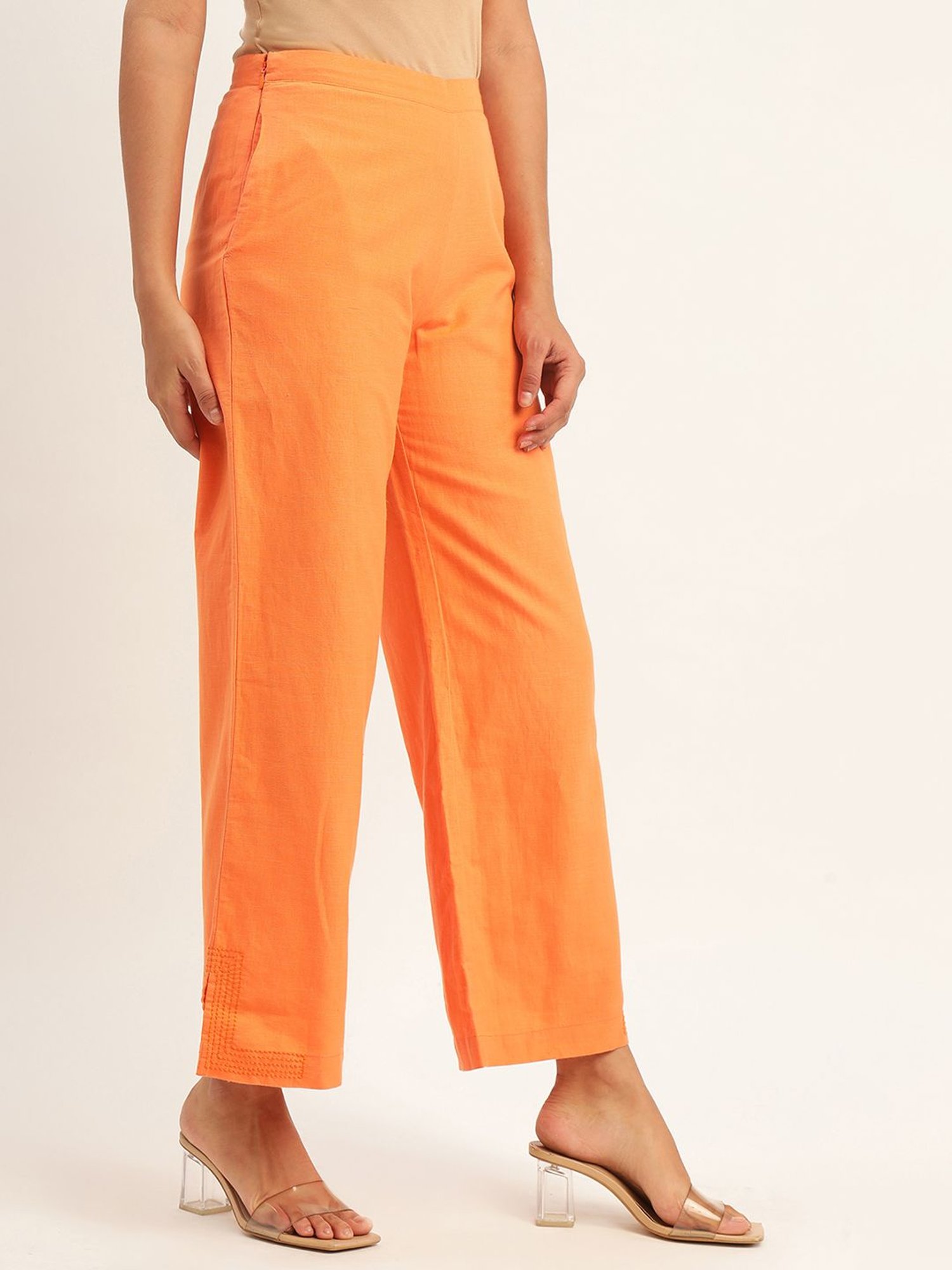 Rooted Orange Regular Fit Trousers