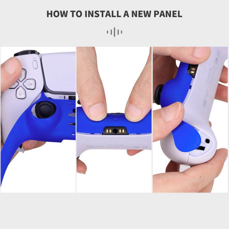 Decorative Strip for PS5 Dualsense Controller, Ackmioxy PS5 Accessories DIY PS5 Controller Replacement Shell Color Replacement Decoration Accessories for PS5 Controller Panel (Red)