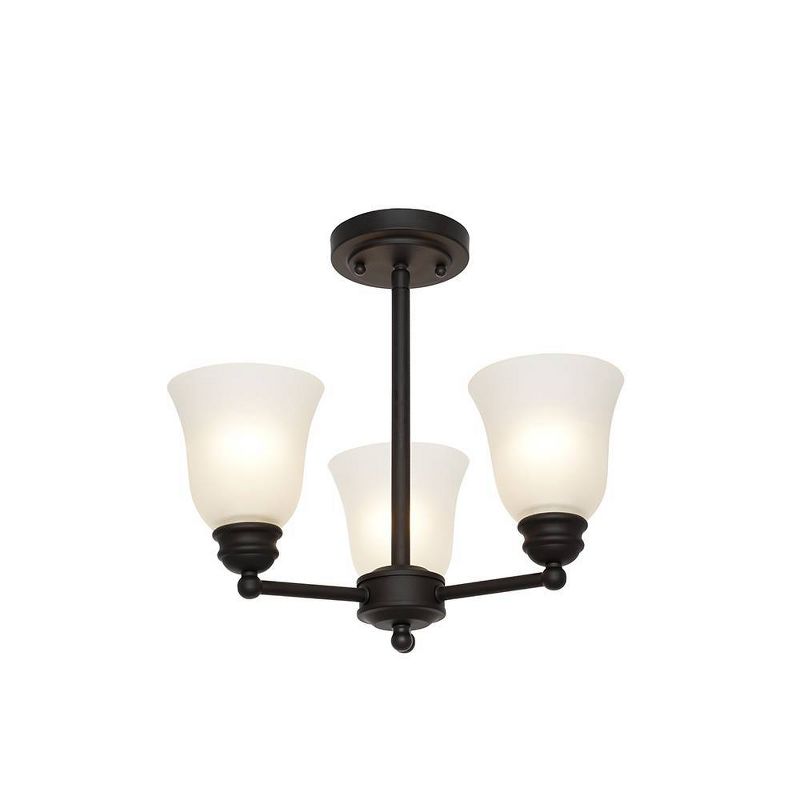 14.5" 3-Light Semi Flushmount Ceiling Light (Includes Light Bulb) - Cresswell Lighting