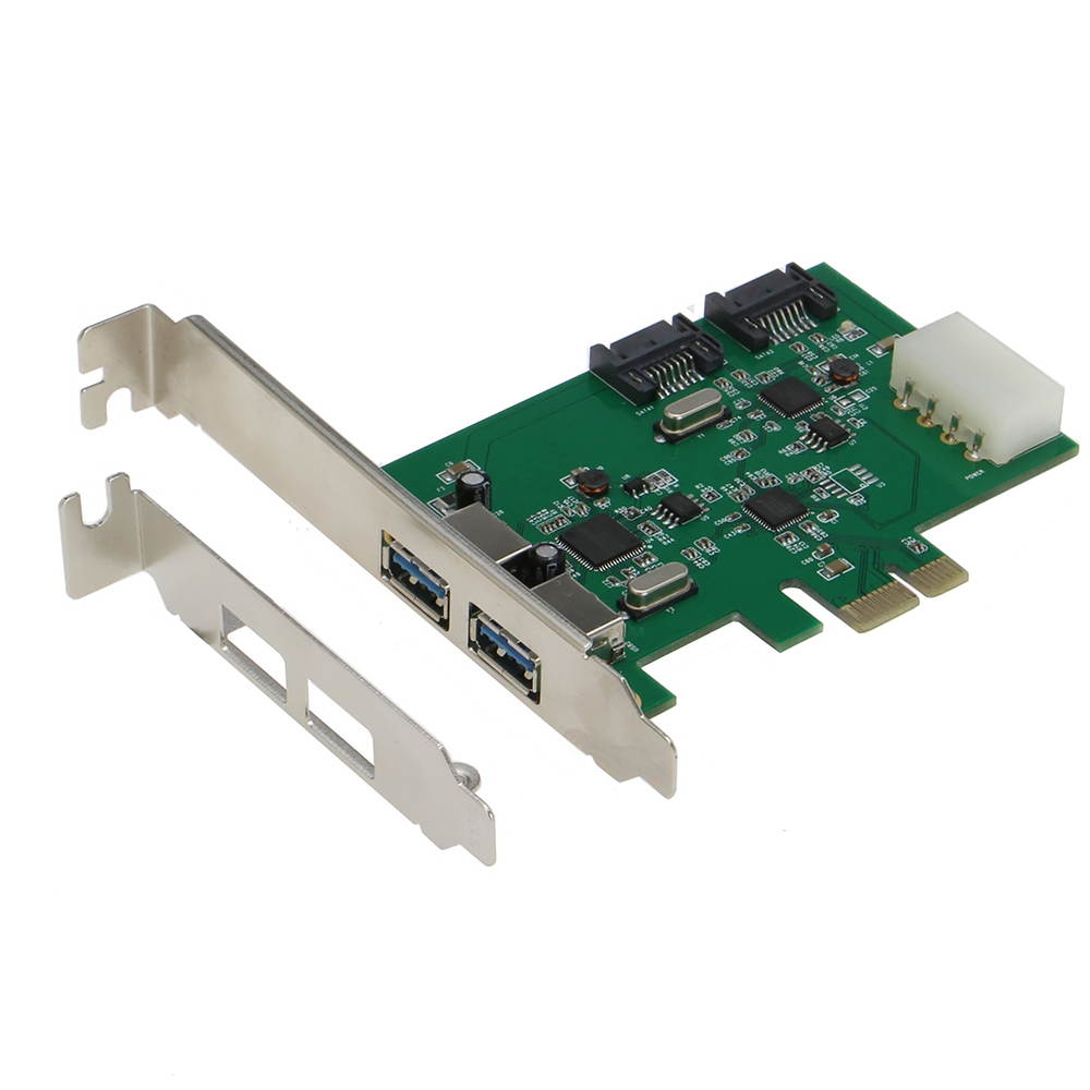 SEDNA - PCIE 2 Port USB 3.0 + 2 Port SATA 6G Combo Adpater with Low Profile Bracket
