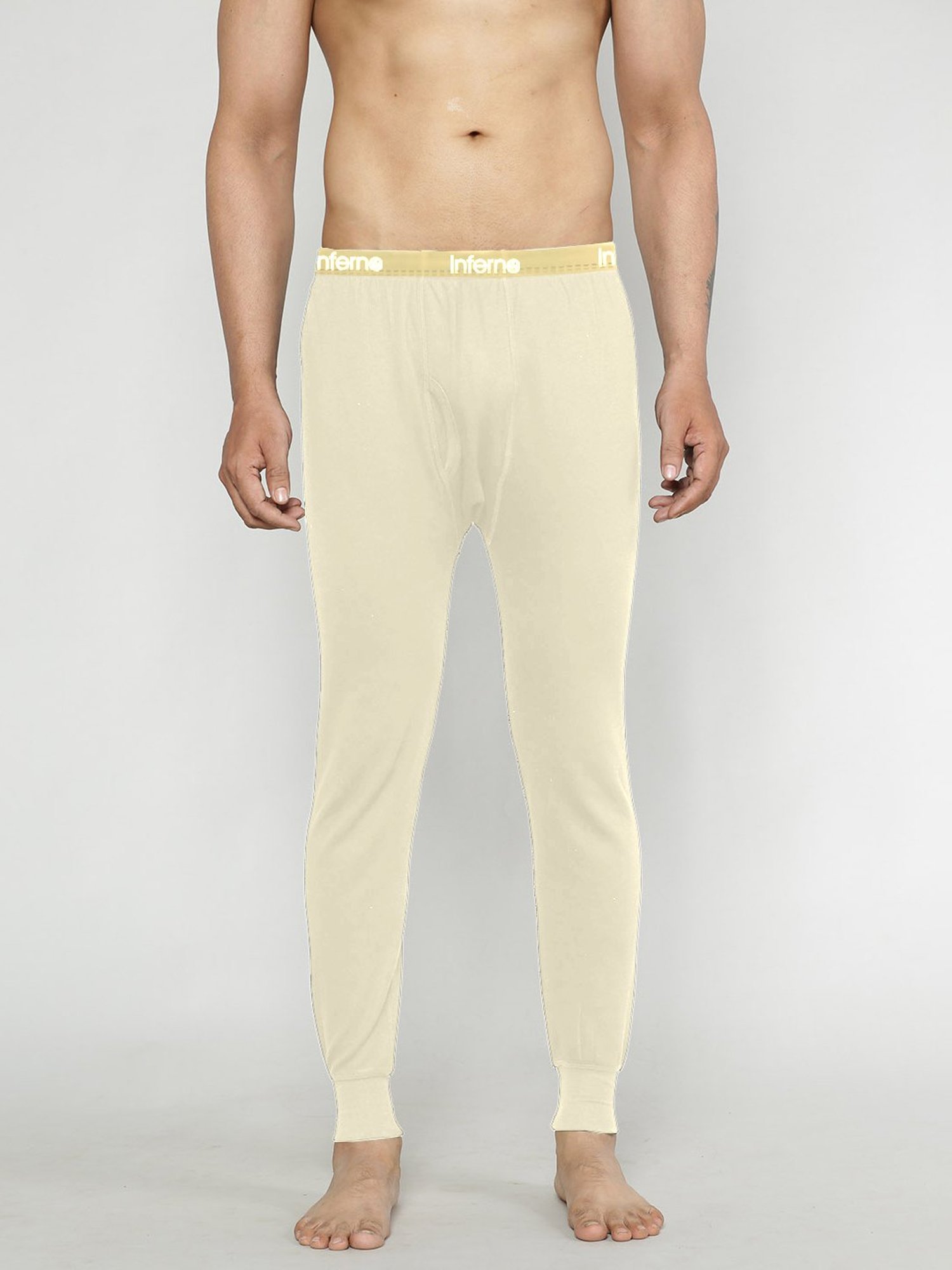 LUX Inferno Off White Striped Thermal Bottom