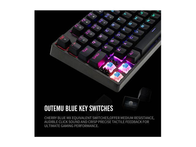 1STPLAYER RGB Gaming Mechanical USB Wired Keyboard DK5.0 Blue Switch Ergonomic 104 Keys NKRO Full Size Customizable Backlight LED Computer Laptop Keyboard for Windows PC Gamers (White)