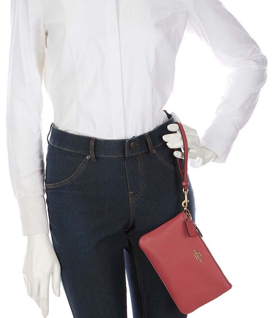 HOBO Link Leather Zip Wristlet