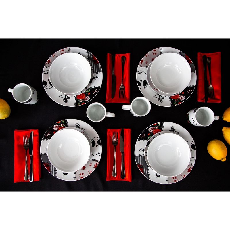 Seven20 The Nightmare Before Christmas Patched Up 16-Piece Dinnerware Set