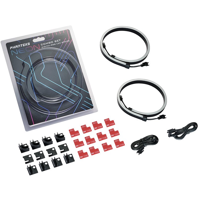 PHANTEKS Combo Light Strip ARGB Neon Computer Case Decoration LED Strip 5V 3PIN Light Header AURA 400mm X 2pcs