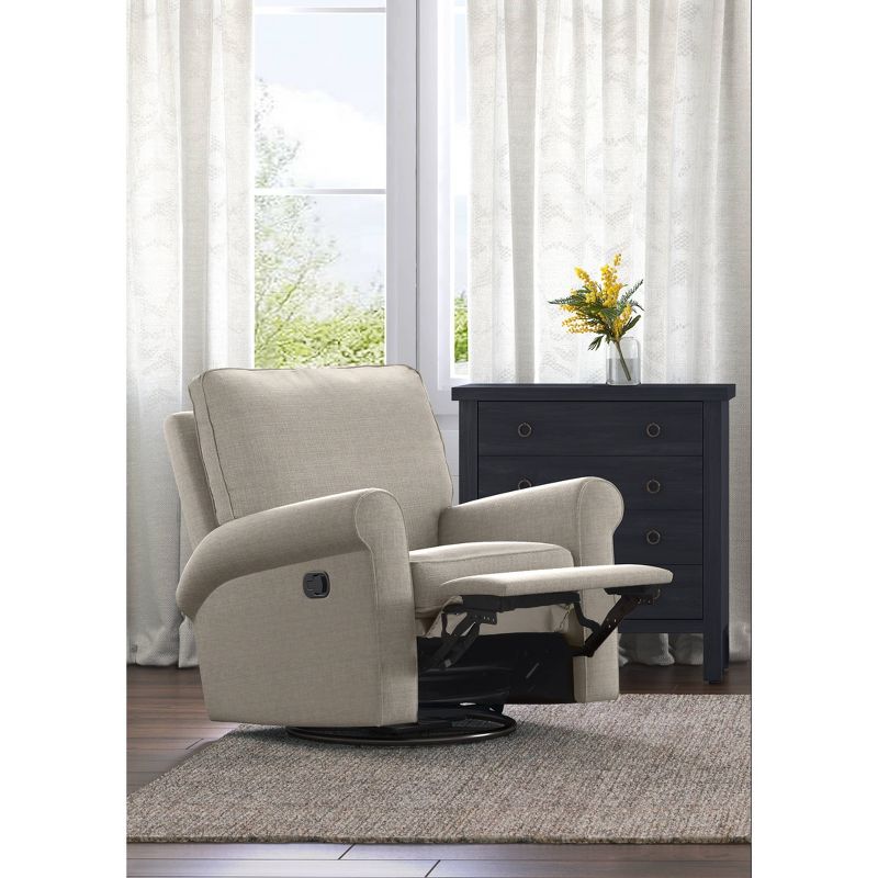 Hughes Swivel Recliner Chair Sand - ClickDecor