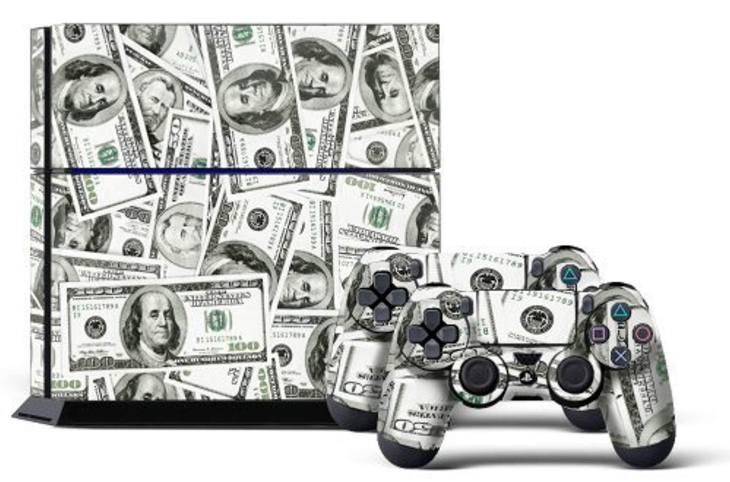 Sony PS4 PlayStation 4 Console Skin plus 2 Controller Skins - Big Ballin