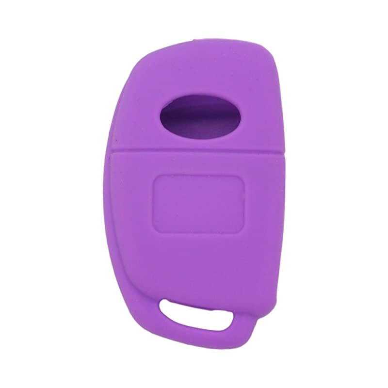 Silicone Cover Protector Case Skin Jacket Compatible with HYUNDAI 3 Button Flip Remote Key Fob CV9102 Purple