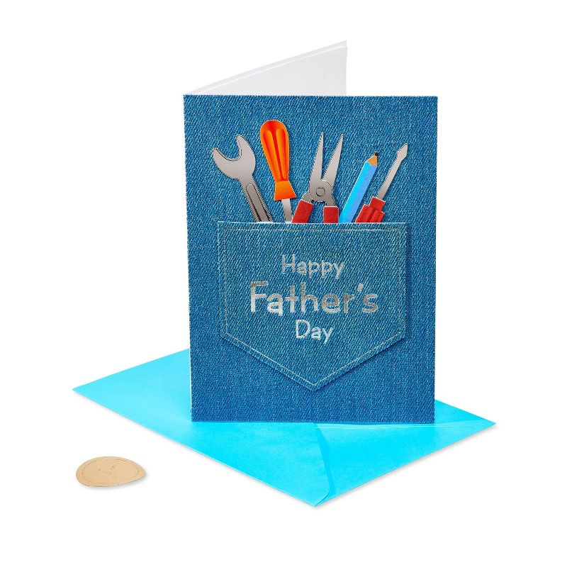 Father's Day Greeting Card Jean Pocket and Tools - PAPYRUS