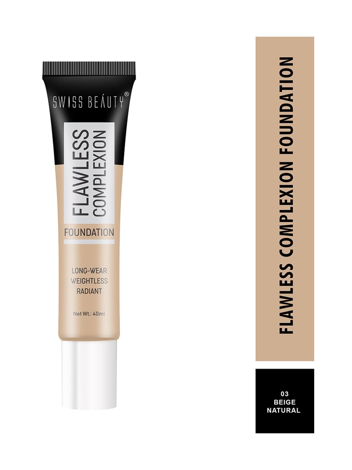SWISS BEAUTY Flawless Complexion Foundation Natural Beige - 40 ml