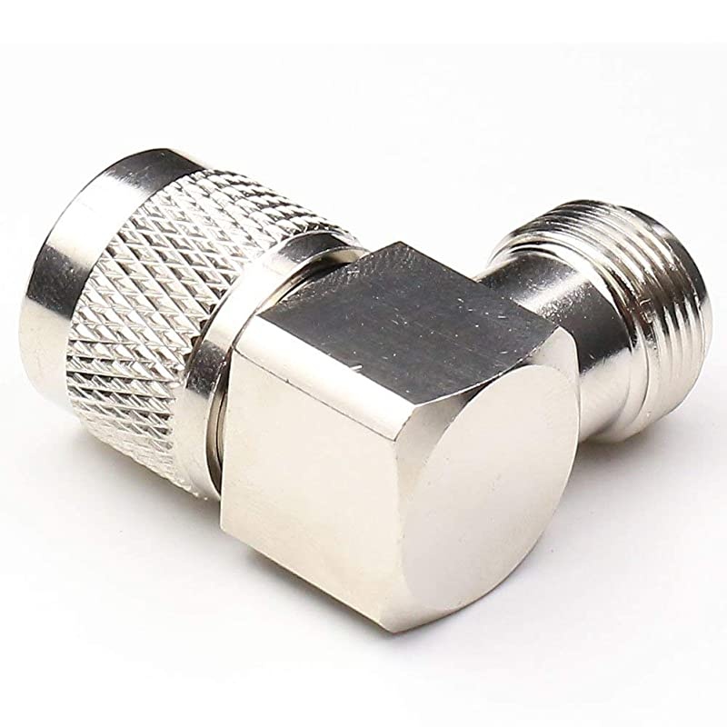 N Type Connectors N Male to Female Adapter Right Angle N Coax Adapters Connector RF Coaxial Adapters for WiFi Antenna Cable Amplifier Ham Radio Base Station 5Packs