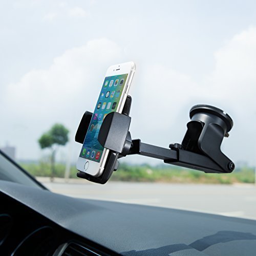 Anker Dashboard Cell Phone Mount, Windshield Car Mount, Phone Holder for iPhone X/8/8 plus/7/7 plus/6/6s/6 Plus/6s Plus, Samsung S8/S6/edge/S7/S7 edge, Pixel 2, LG G5, Nexus 5X/6/6P, HTC and more