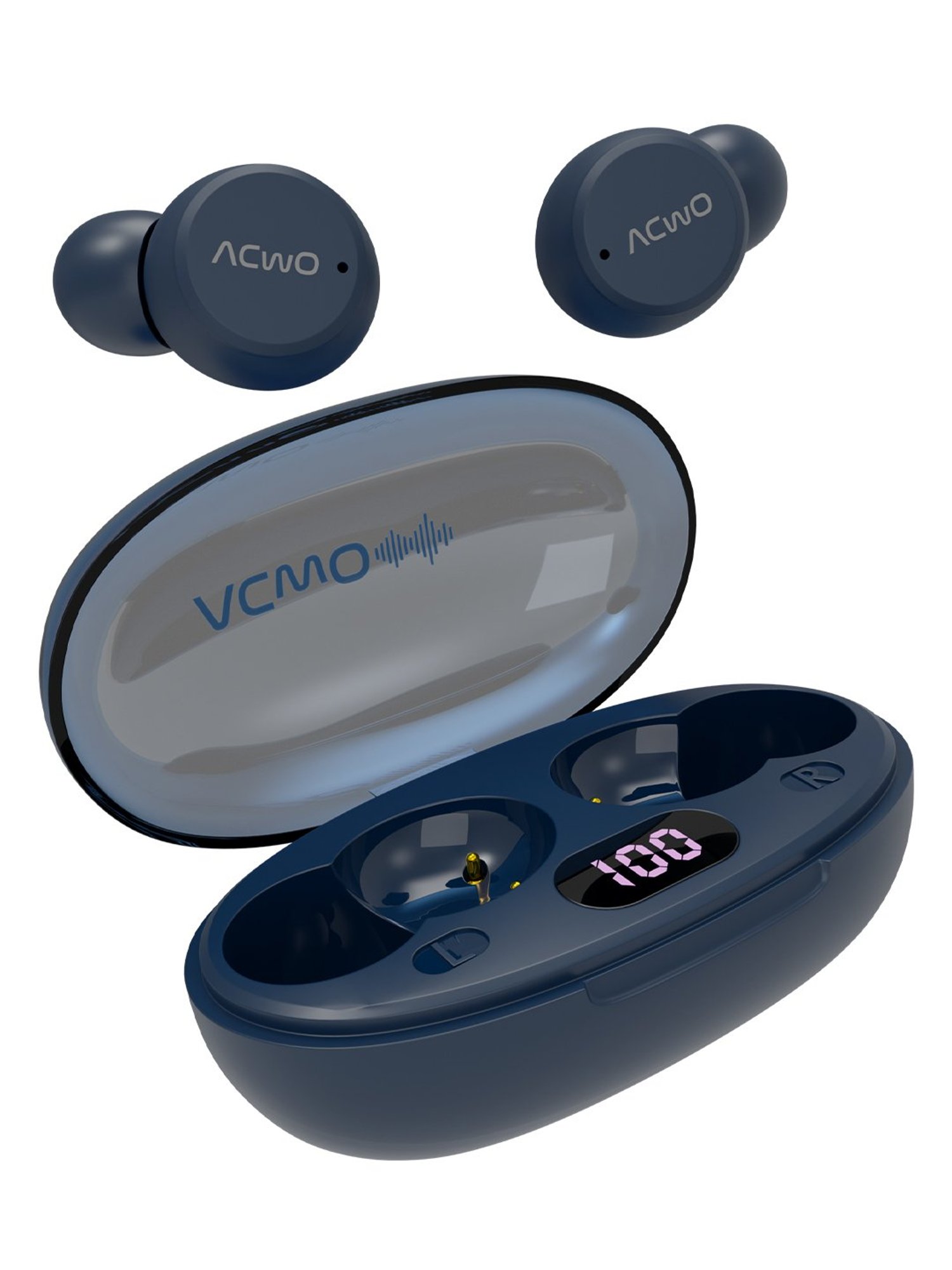 ACwO DwOTS Trans In Ear Bluetooth Earbuds with 35 Hours Playtime (Persian-Blue, True Wireless)