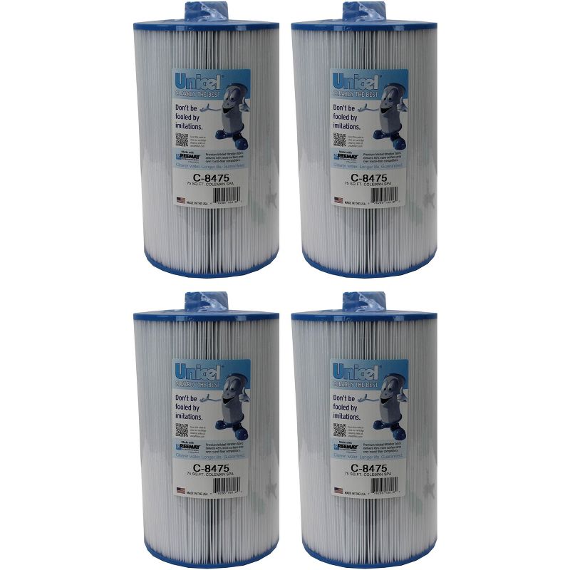 4) Unicel C-8475 Coleman Maax Spas Replacement Filter Cartridges 75 Sq Ft Each