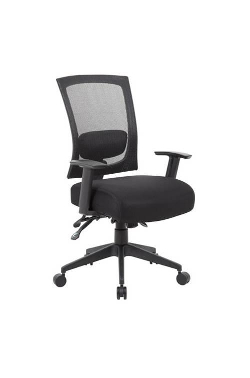 Boss B6716-SS-BK Mesh Back 3 paddle Task Chair with Seat Slider, 25" x 26" x 38", Mesh - Black