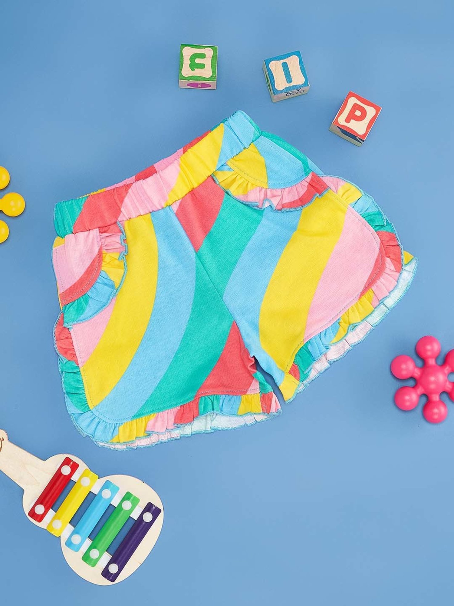 Pantaloons Baby Multicolor Cotton Striped Shorts