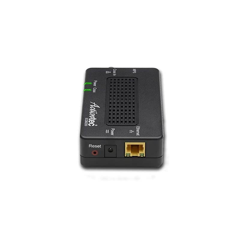 MoCA 25 Network Adapter for Ethernet Over Coax 1 Pack 1 Gbps Ethernet Coax to Ethernet Adapter Enhanced Streaming and Gaming Model ECB6250S02