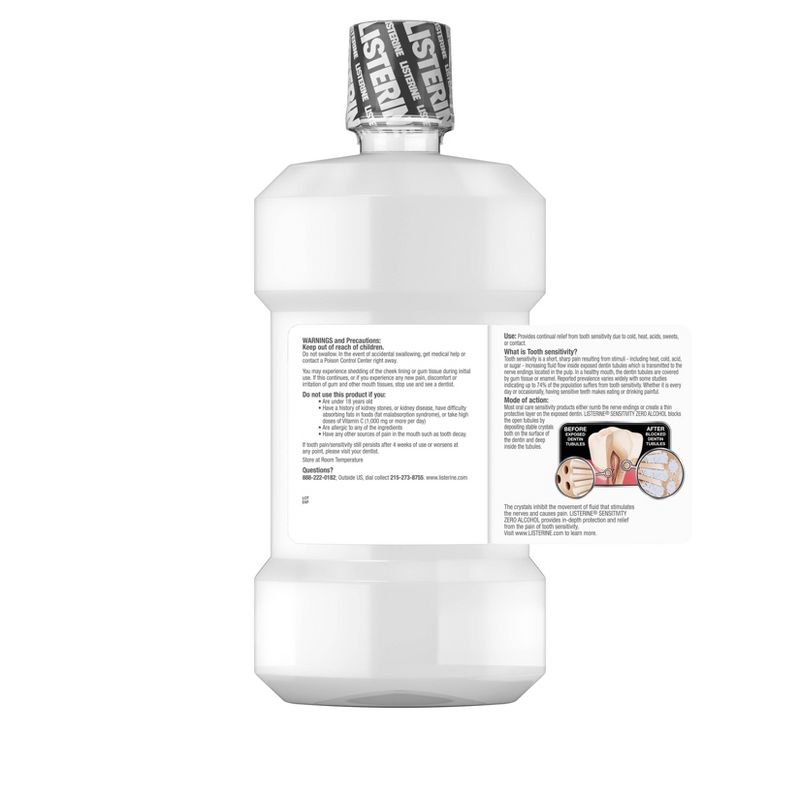 Listerine Sensitivity Alcohol-Free Mouthwash in Fresh Mint - 500 ml