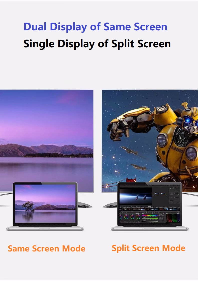 5in1 Type-C HUB USB C to 4K HDMI VGA 3.5mm Audio UHD Video Converter Dock with USB 3.0 and USB-C PD Charging for MacBook, ChromeBook and Galaxy S8/S8+/S9/S9+/S10/S10+/S20/S20+ and More.