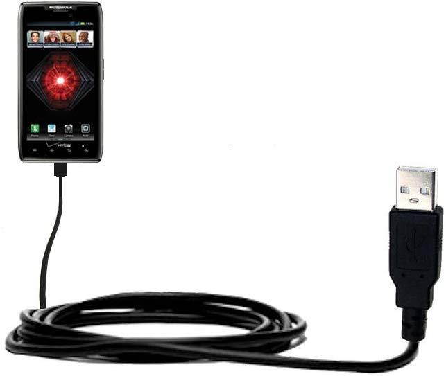 Gomadic Classic Straight USB Cable Suitable for The Motorola Droid MAXX with Power Hot Sync and Charge Capabilities - Uses TipExchange Technology