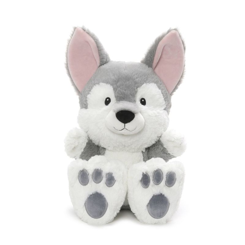 G by GUND Silly Pawz Husky Dog Plush Stuffed Animal Gray and White 12"