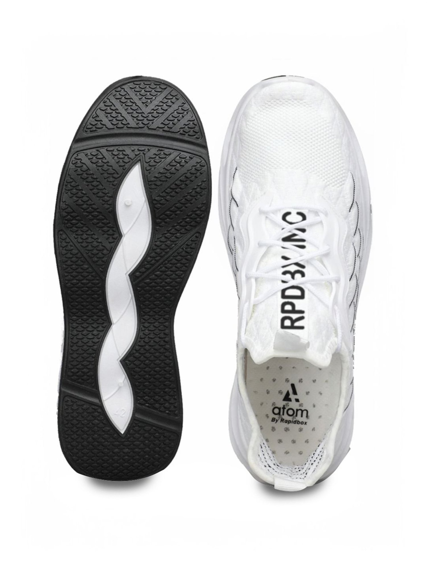 Rapid Box Men's White Running Shoes