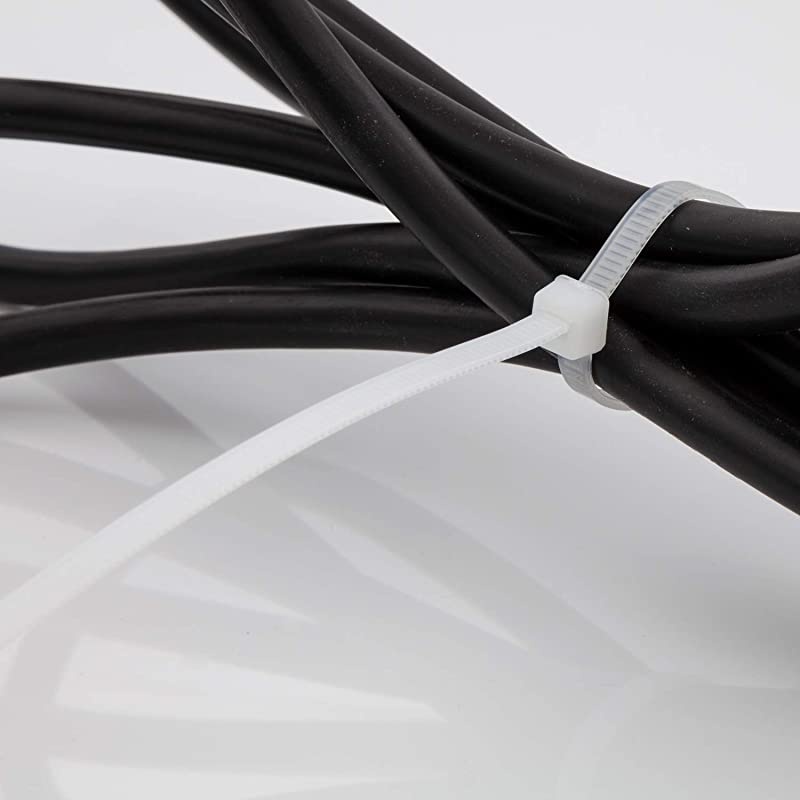 12 Inch Nylon Cable Tie Multipurpose Zip Ties, White (500 Pack)