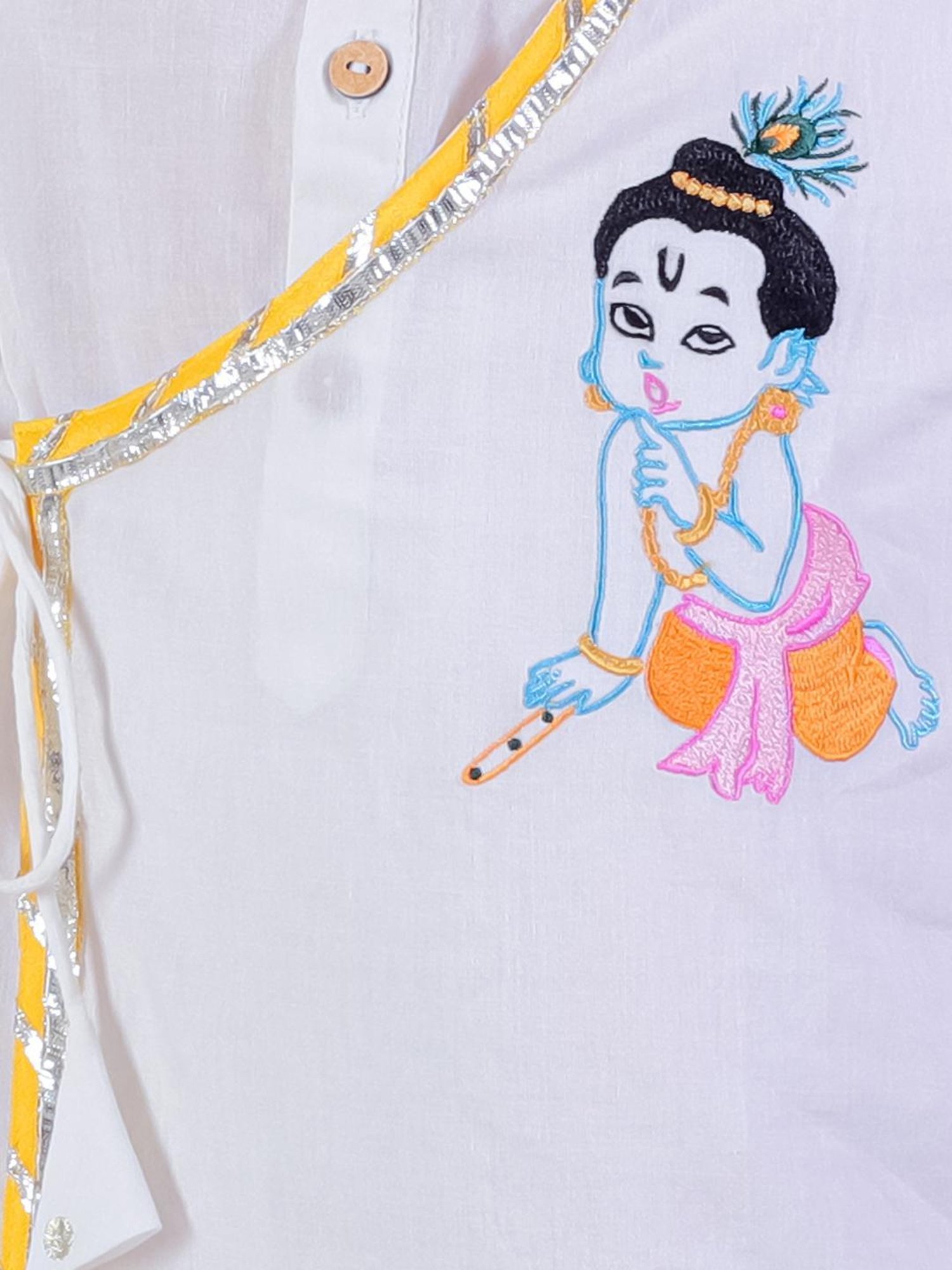 VASTRAMAY Kids Pink & White Floral Print Kurta Set