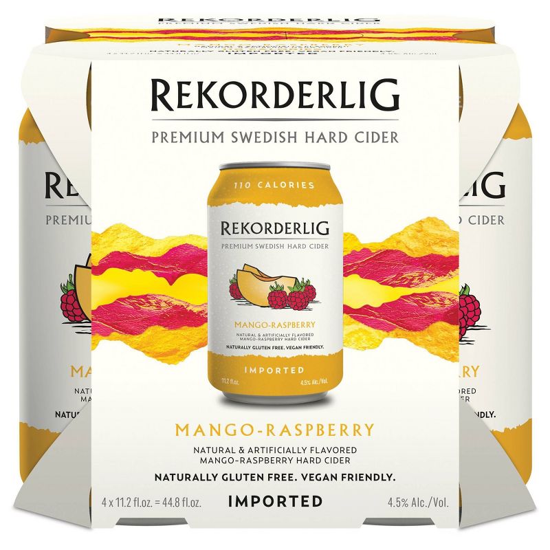 Rekorderlig Mango-Raspberry Hard Cider - 4pk/11.2 fl oz Cans