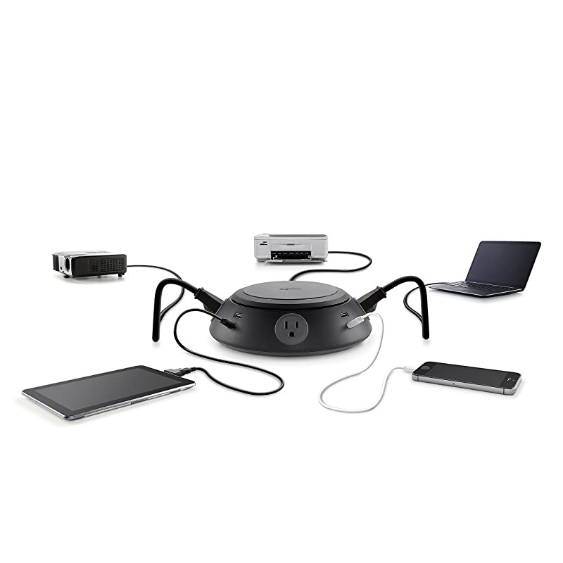 4Outlet Power Center Surge Protector with 8 USB Charging Ports 1080 Joules