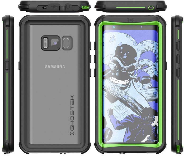 Ghostek Nautical Galaxy S8 Plus Waterproof Case with Screen Protector Extreme Rugged Heavy Duty Protection Full Body Sealed Shell Underwater Shockproof for 2017 Galaxy S8 Plus (6.2 Inch) - (Black)