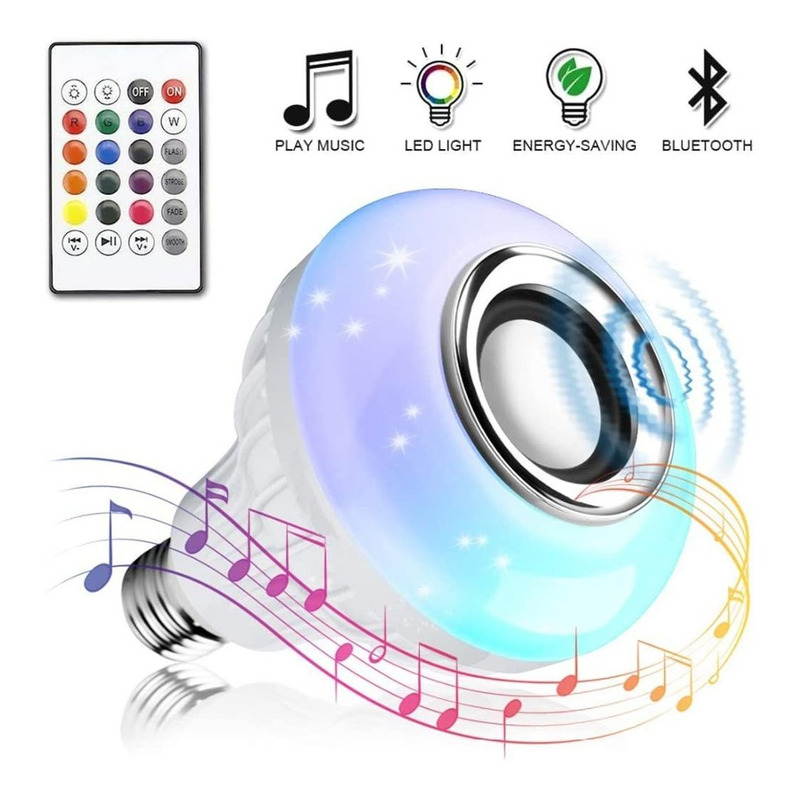 Smart light bulb,Abelanja,12w Rgb Led Spotlight With Bluetooth Speaker And Remote Control
