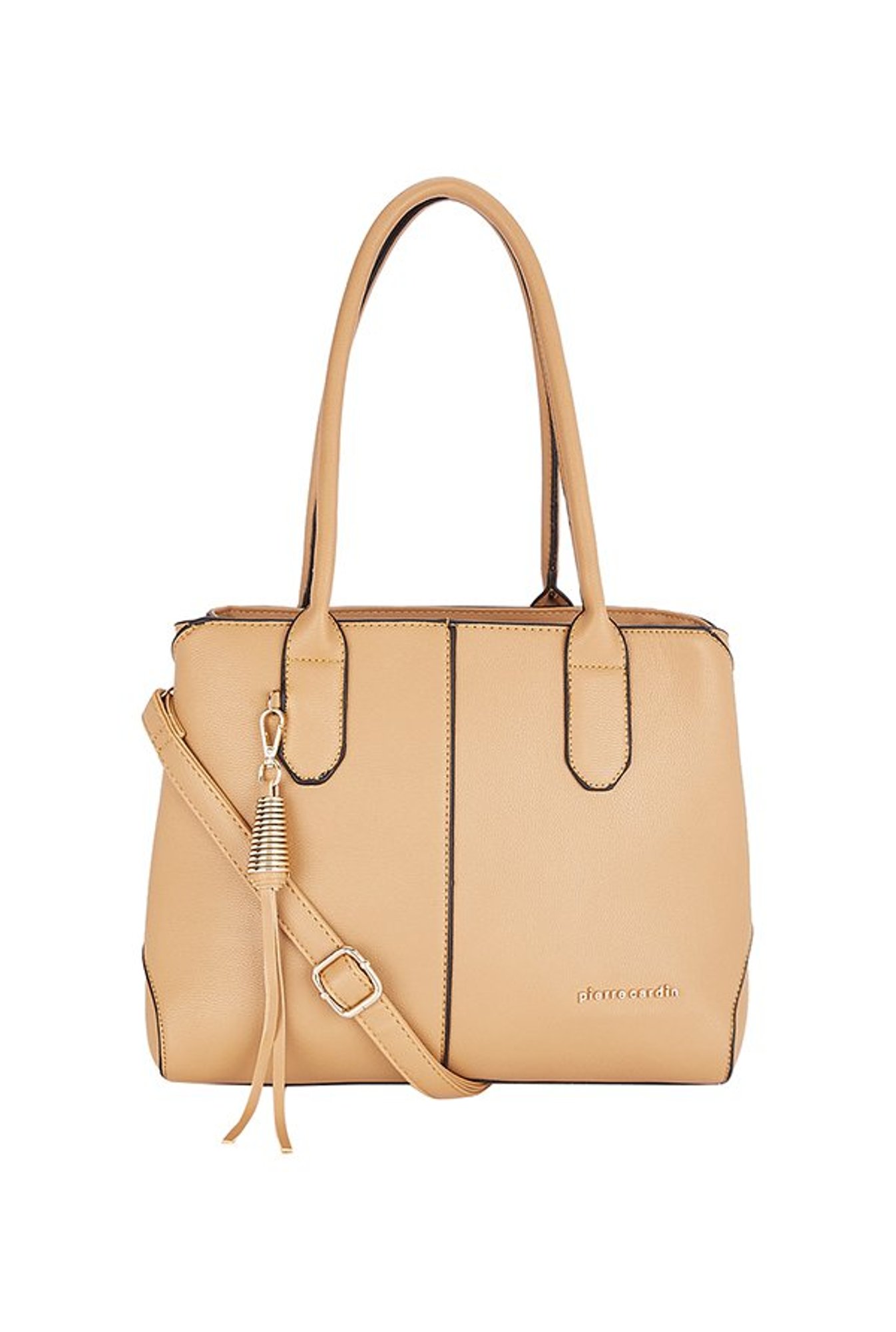 Pierre Cardin Tan Solid Shoulder Handbag