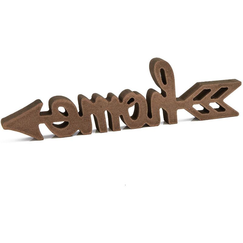 Wood Home Sign, Wooden Arrow (12 x 3 x 0.6 In)