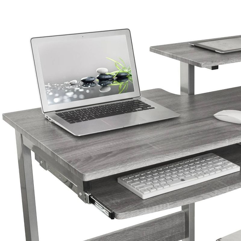 Complete Computer Workstation Desk Gray - Techni Mobili