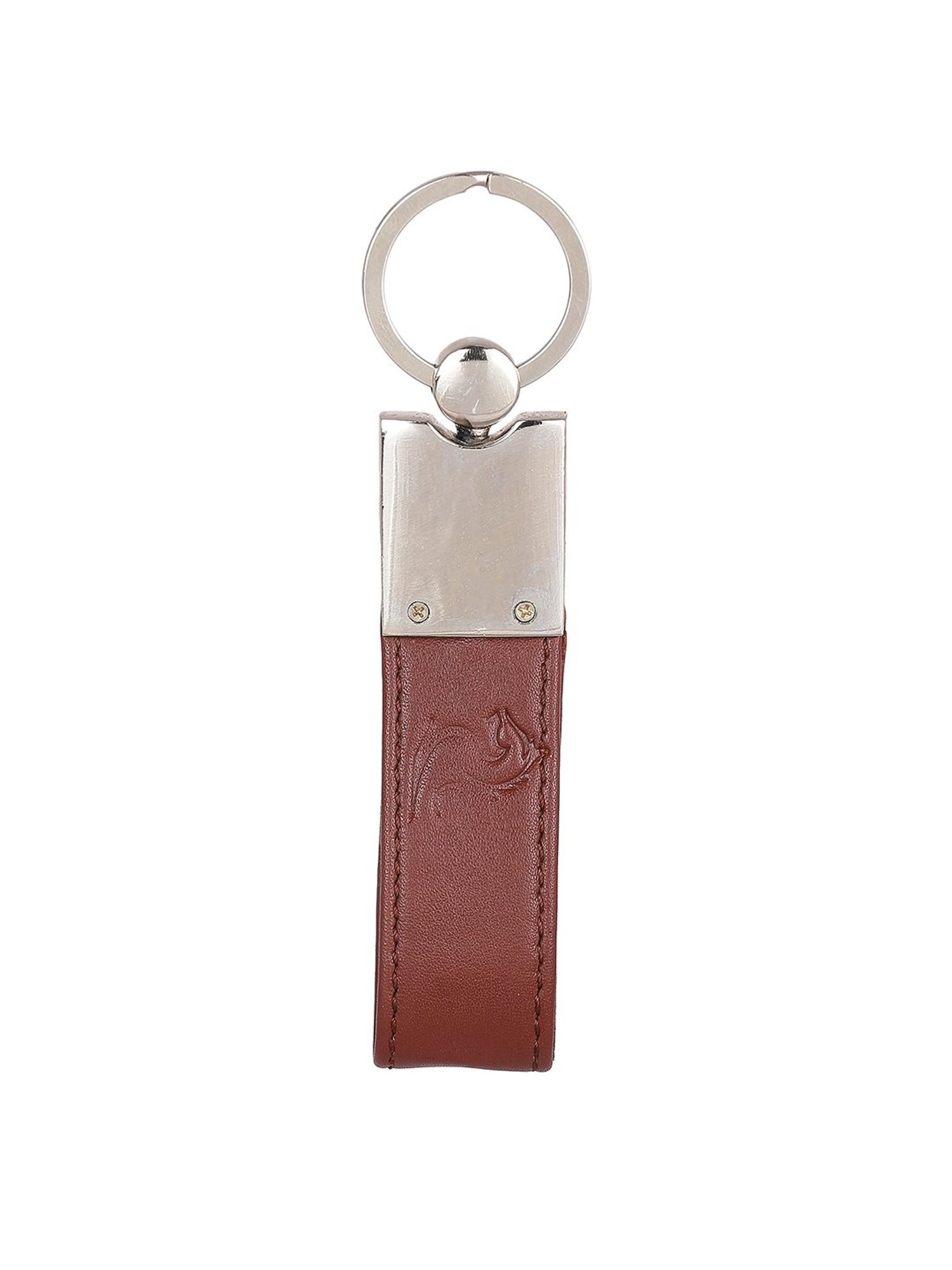 Kara Brown Leather Keychain