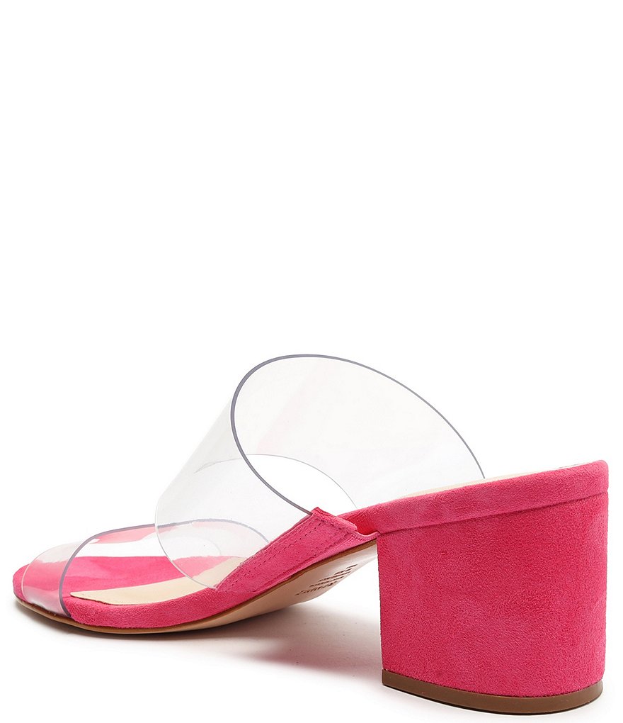 Schutz Victorie Clear Vinyl And Suede Dress Sandals
