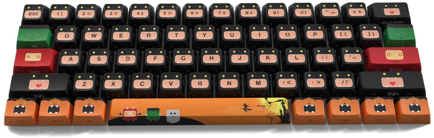 KEMOVE Halloween PBT Theme Keycaps 61 Keys - Black (Limited Edtion)