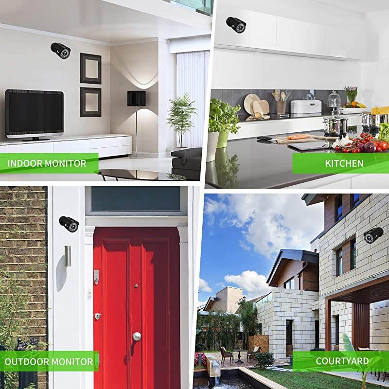 8CH 1080P Security Camera System Home Security Outdoor 1TB Hard Drive Pre-Install CCTV Recorder 4pcs HD 1920TVL Upgrade Surveillance Cameras with Night Vision Easy Remote Access Motion Alert