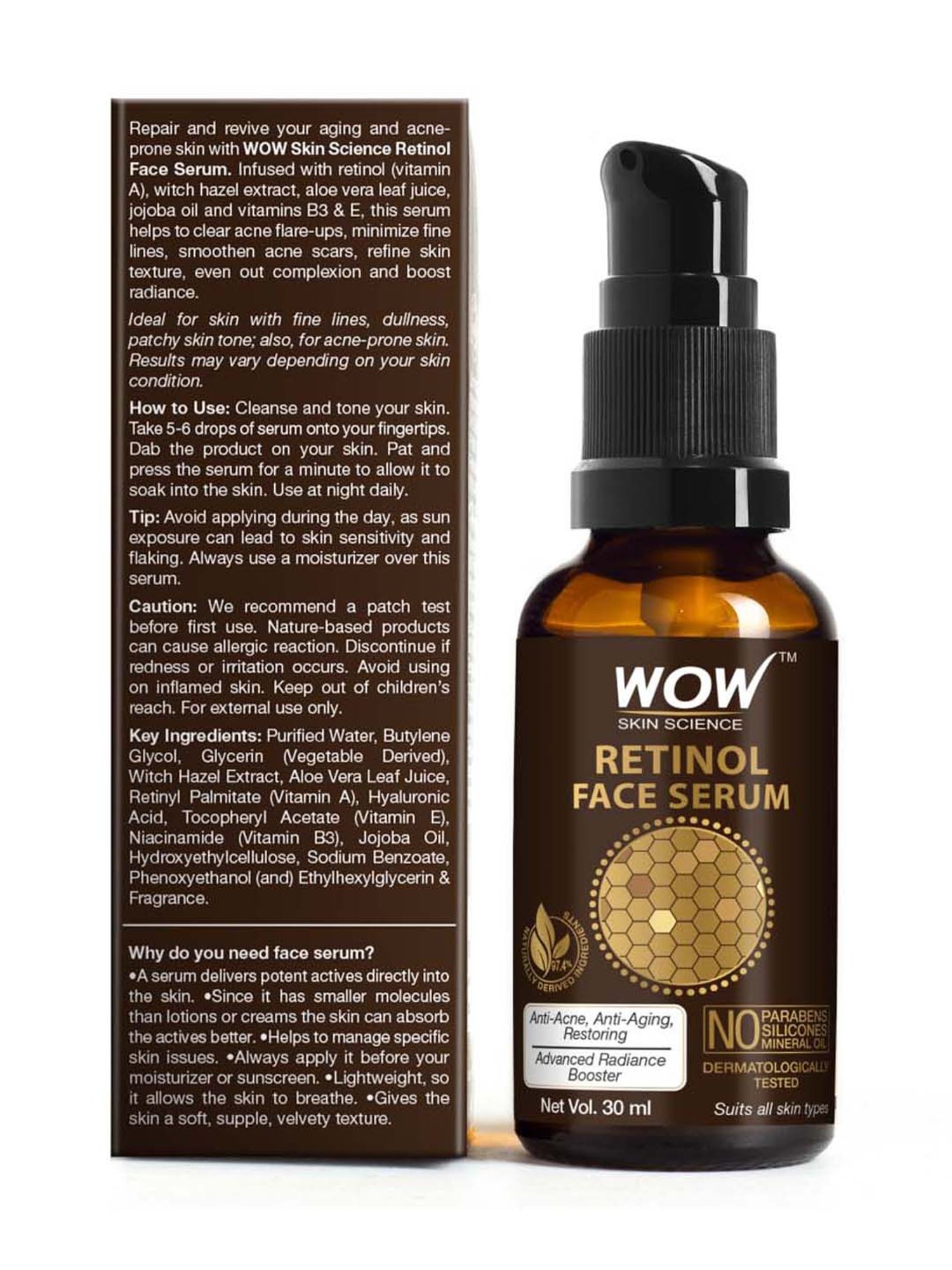 WOW Skin Science Retinol Face Serum - 30 ml