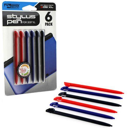 KMD -  Stylus Pen Set 2 Red, 2 Blue, 2 Black for 3DS XL