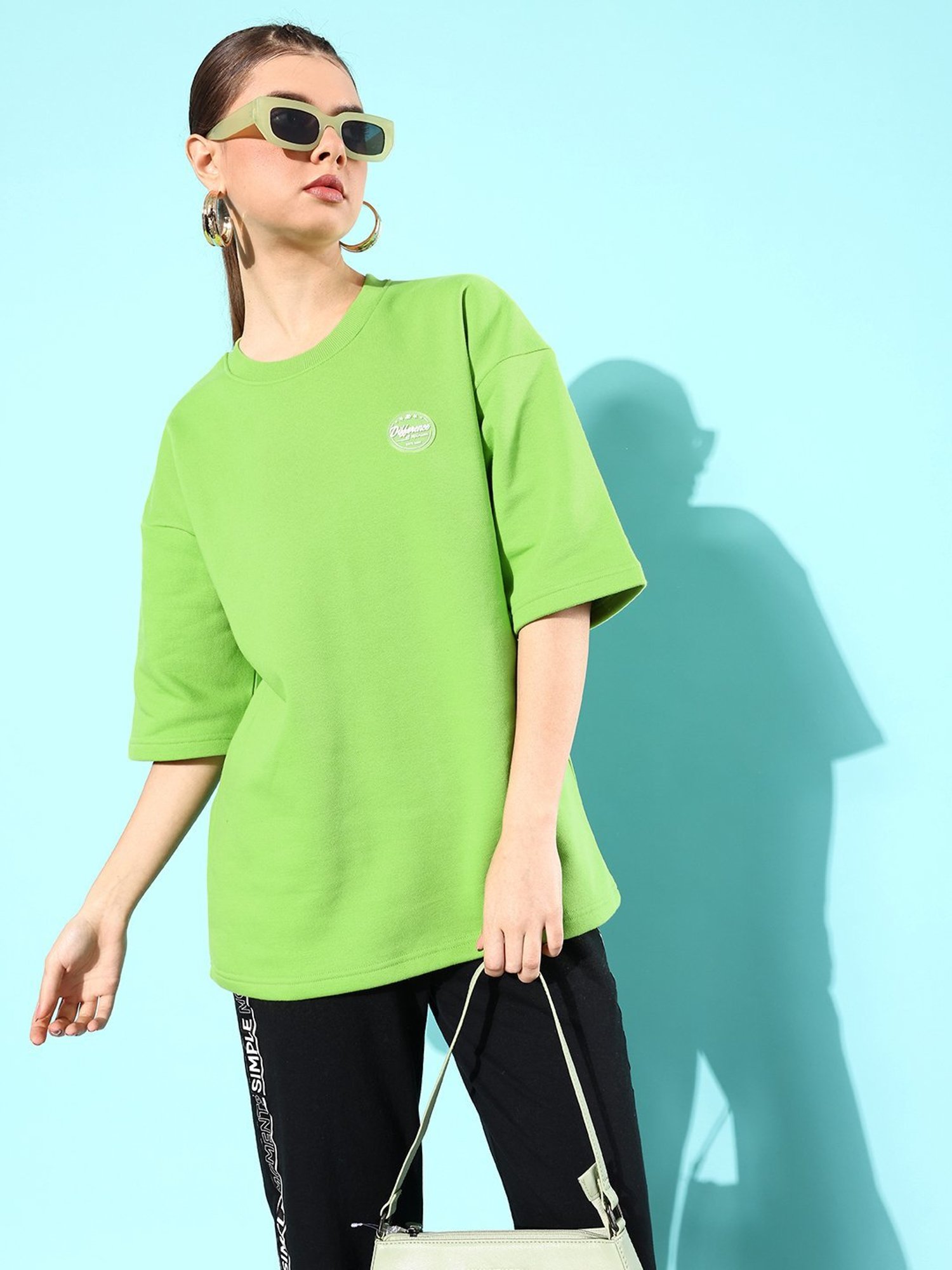 Difference of Opinion Green Fleece Oversized Sweatshirt