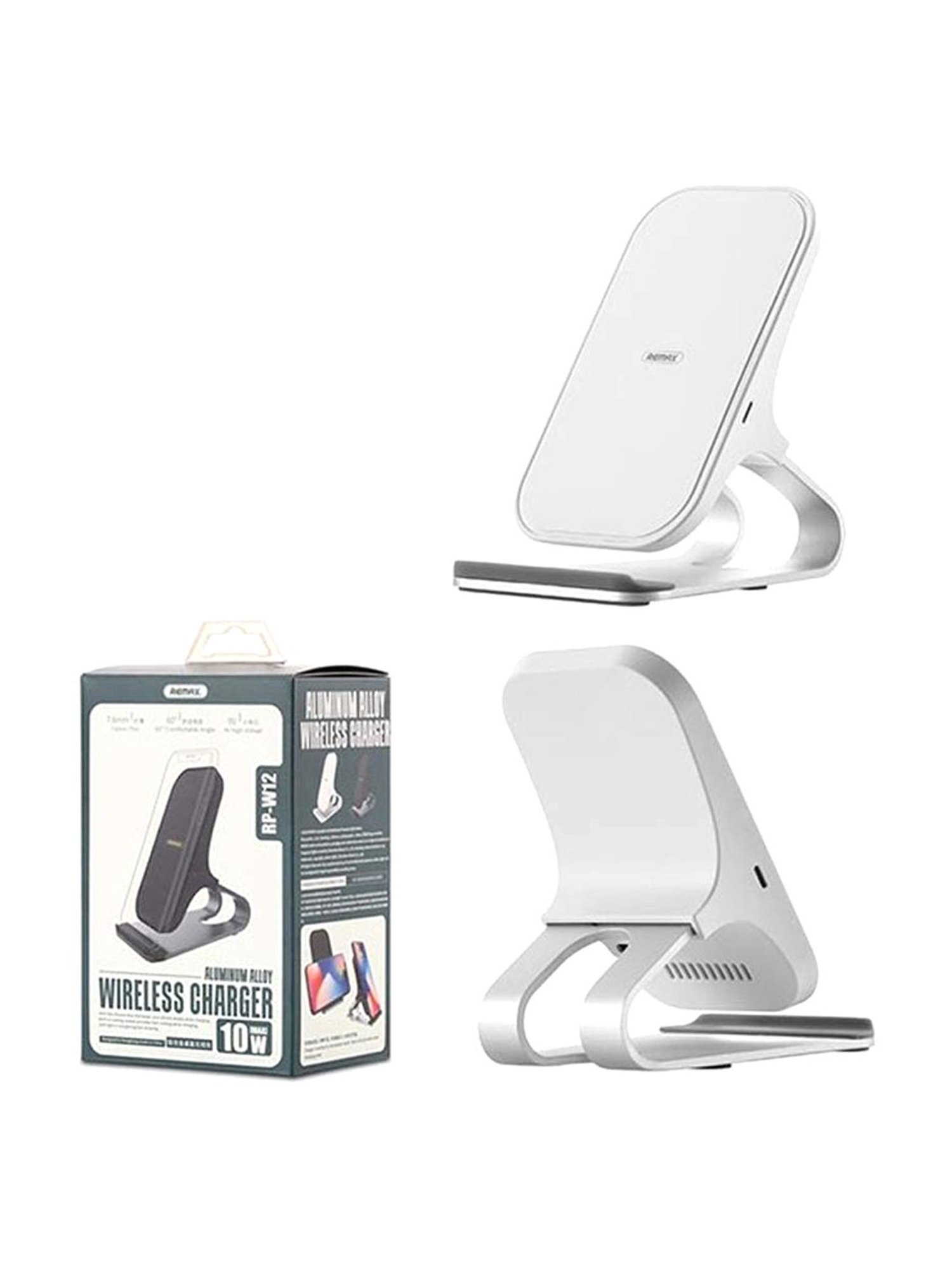 Wk Life Remax RP W12 Desktop Mobile Phone Holder & Wireless Charger ( Black)