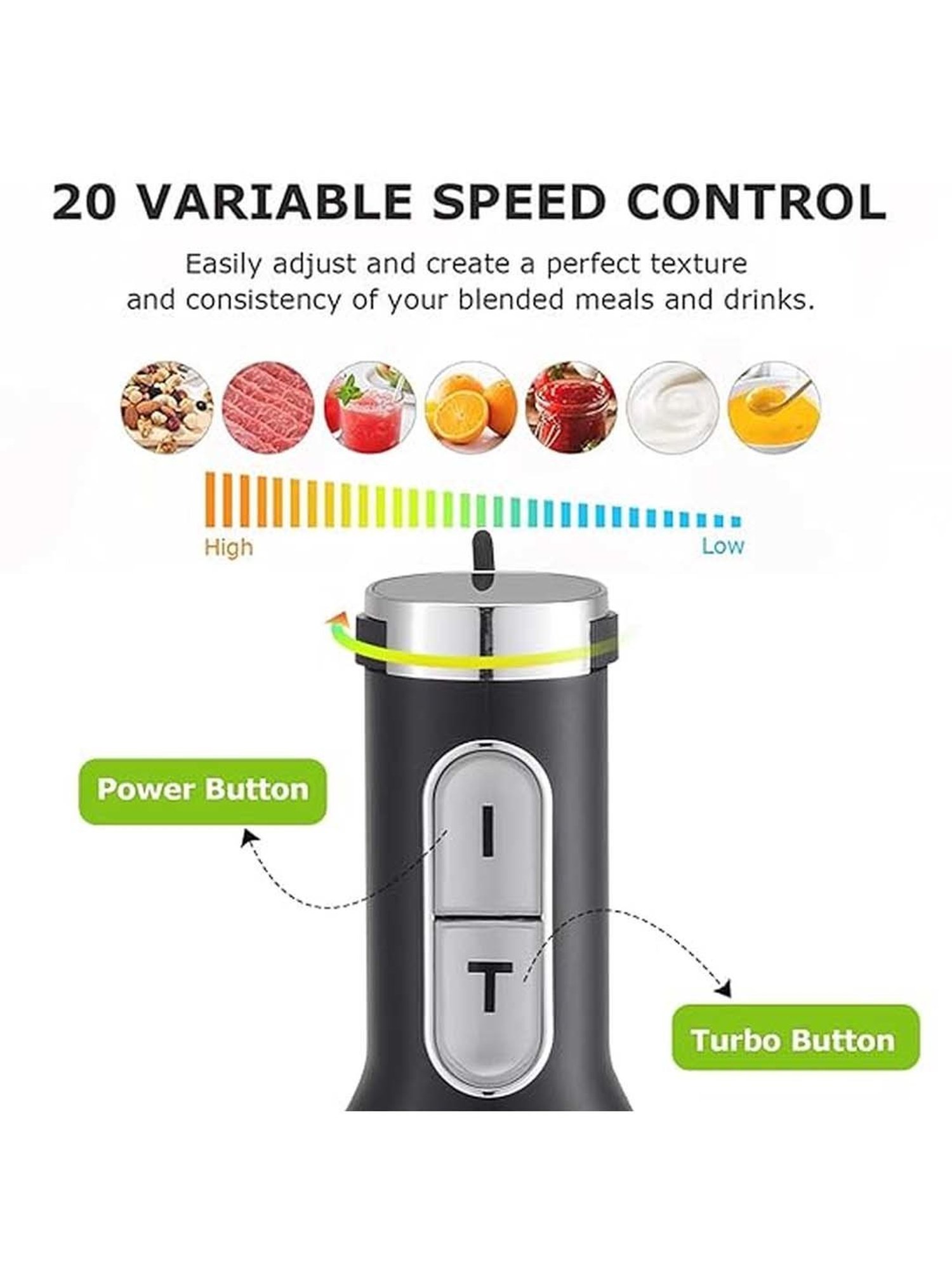 Inalsa 1200W Hand Blender