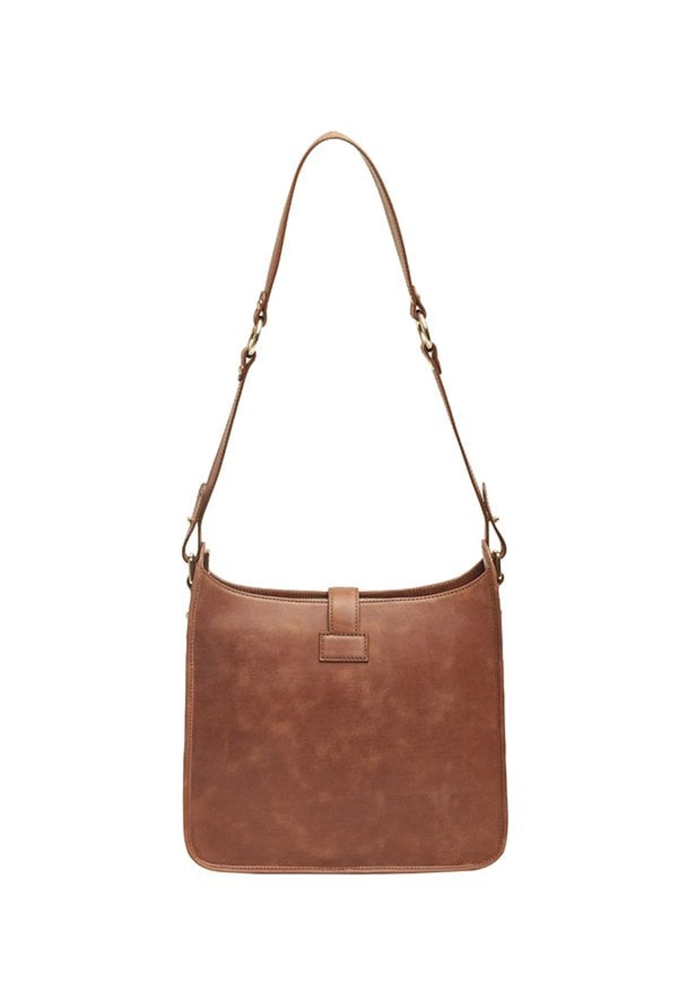 Tohl Tan Distressed Pattern Leather Shoulder Bag