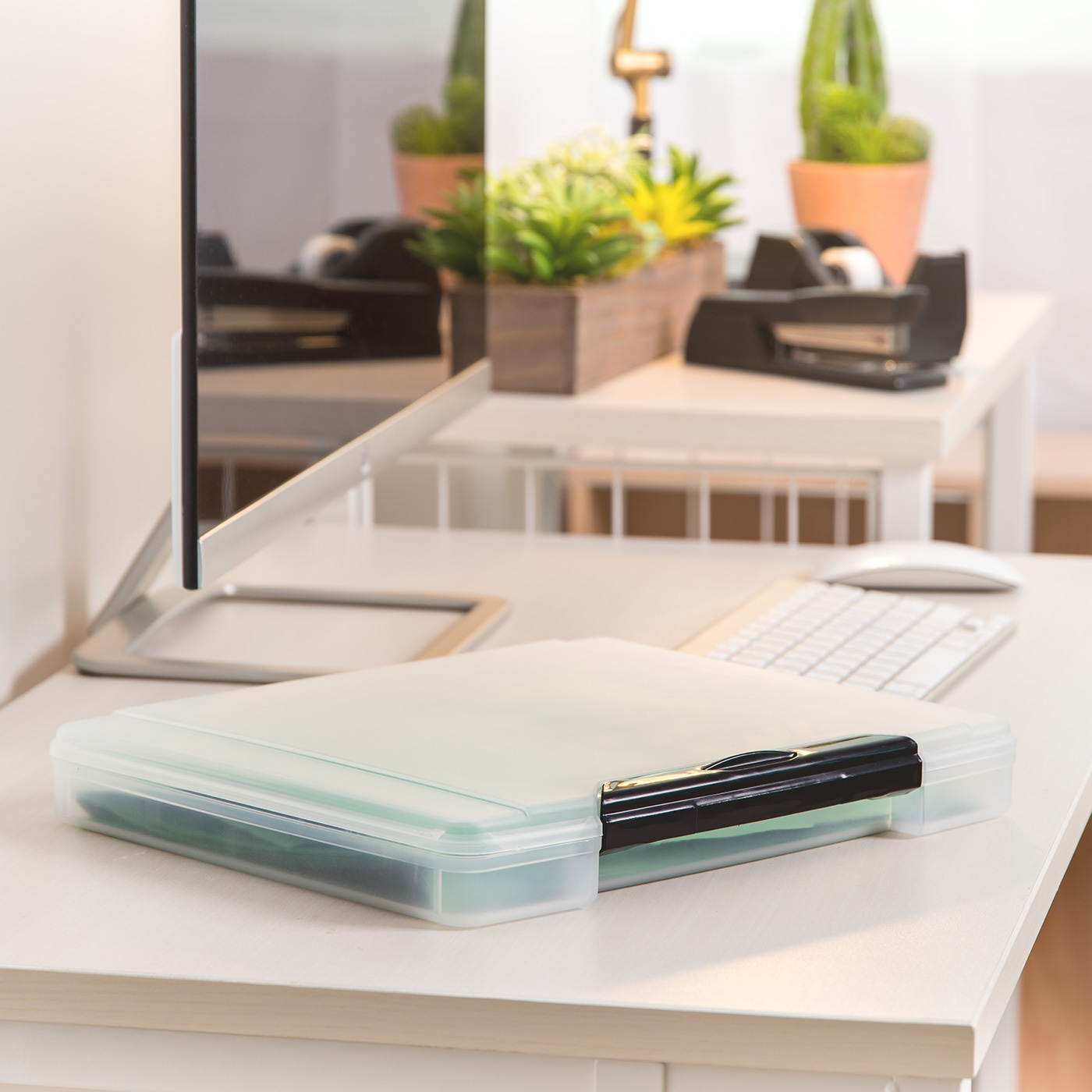 IRIS Portable Project Case with Buckle, 10 Pack, Clear