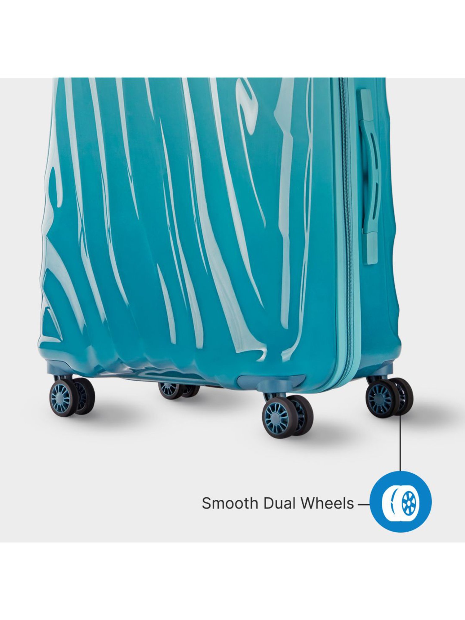 Skybags Dusty Turquoise Textured Hard Medium Trolley Bag - 30 cm