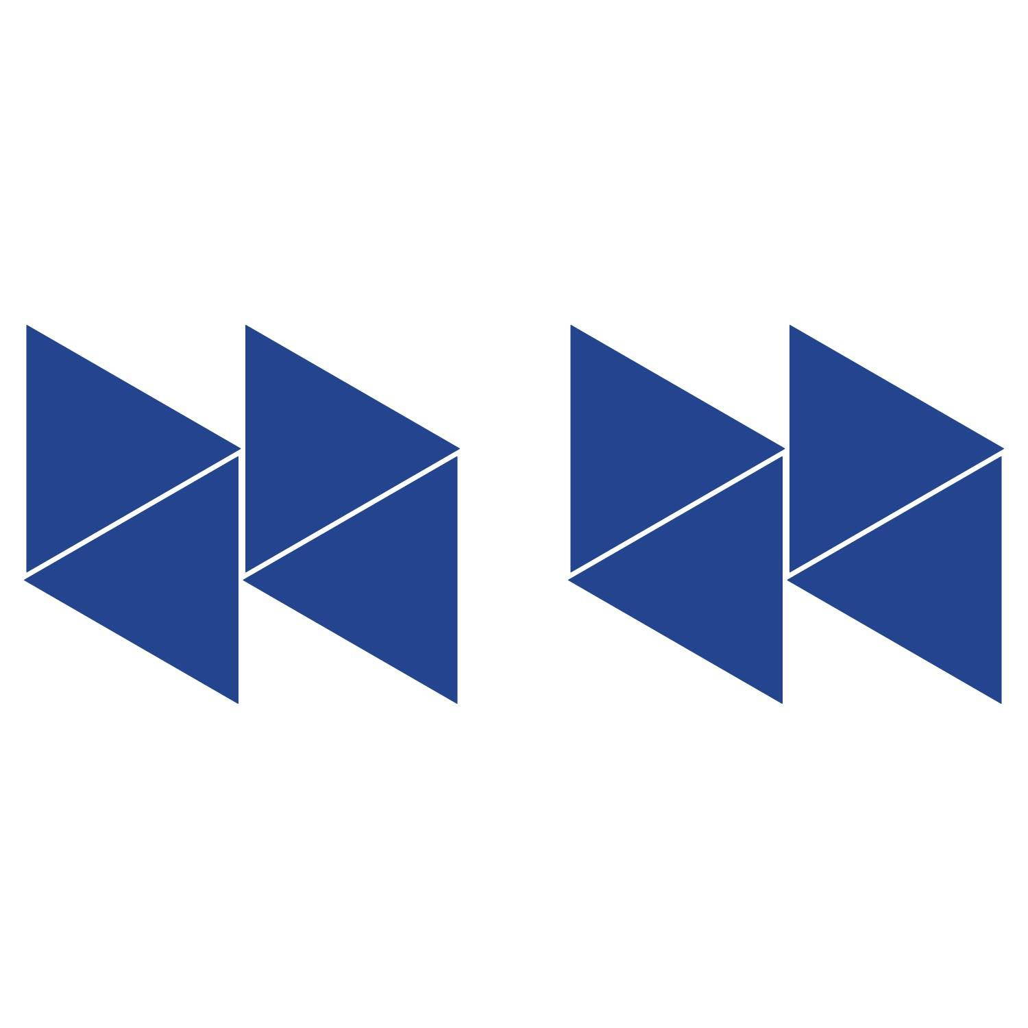 LiteMark 2 Inch Black Removable Triangle Decals - Pack of 84