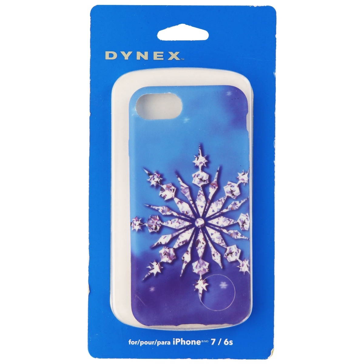 Dynex Slim Case Protective Case Cover for Apple iPhone 6s 6 - Blue Snow Flake